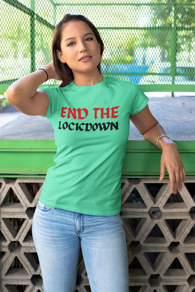 Anti Lockdown Anti Government Women Half Sleeves T-shirt- FunkyTeesClub