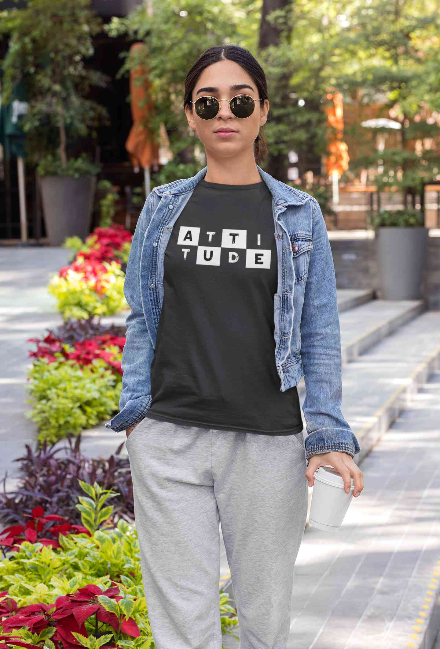 Attitude Typography Women Half Sleeves T-shirt- FunkyTeesClub