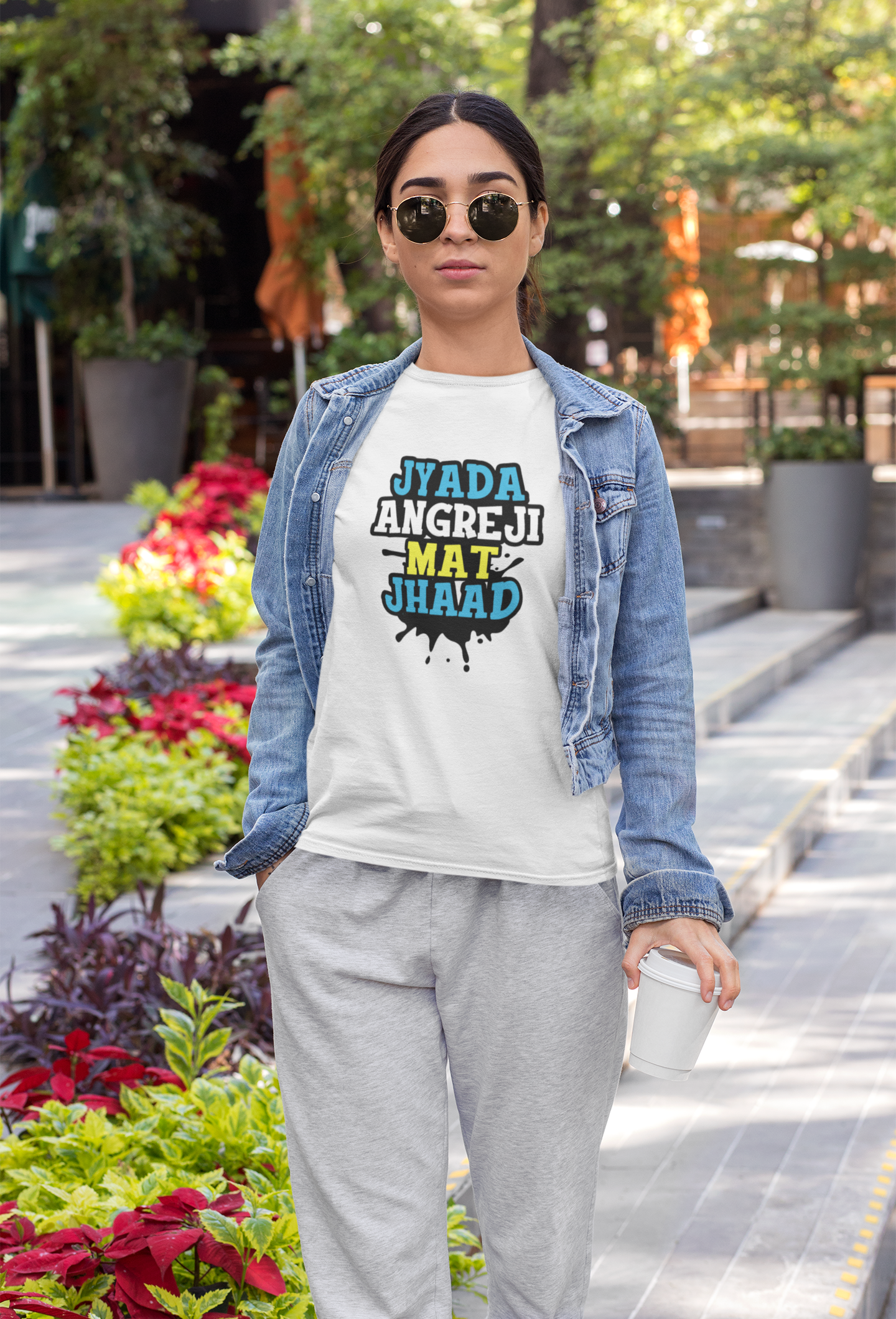 Angreji Mat Jhaad Desi Women Half Sleeves T-shirt- FunkyTeesClub