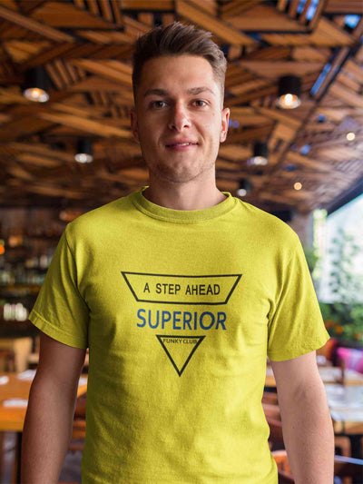 A Step Ahead Superior Mens Half Sleeves T-shirt- FunkyTeesClub