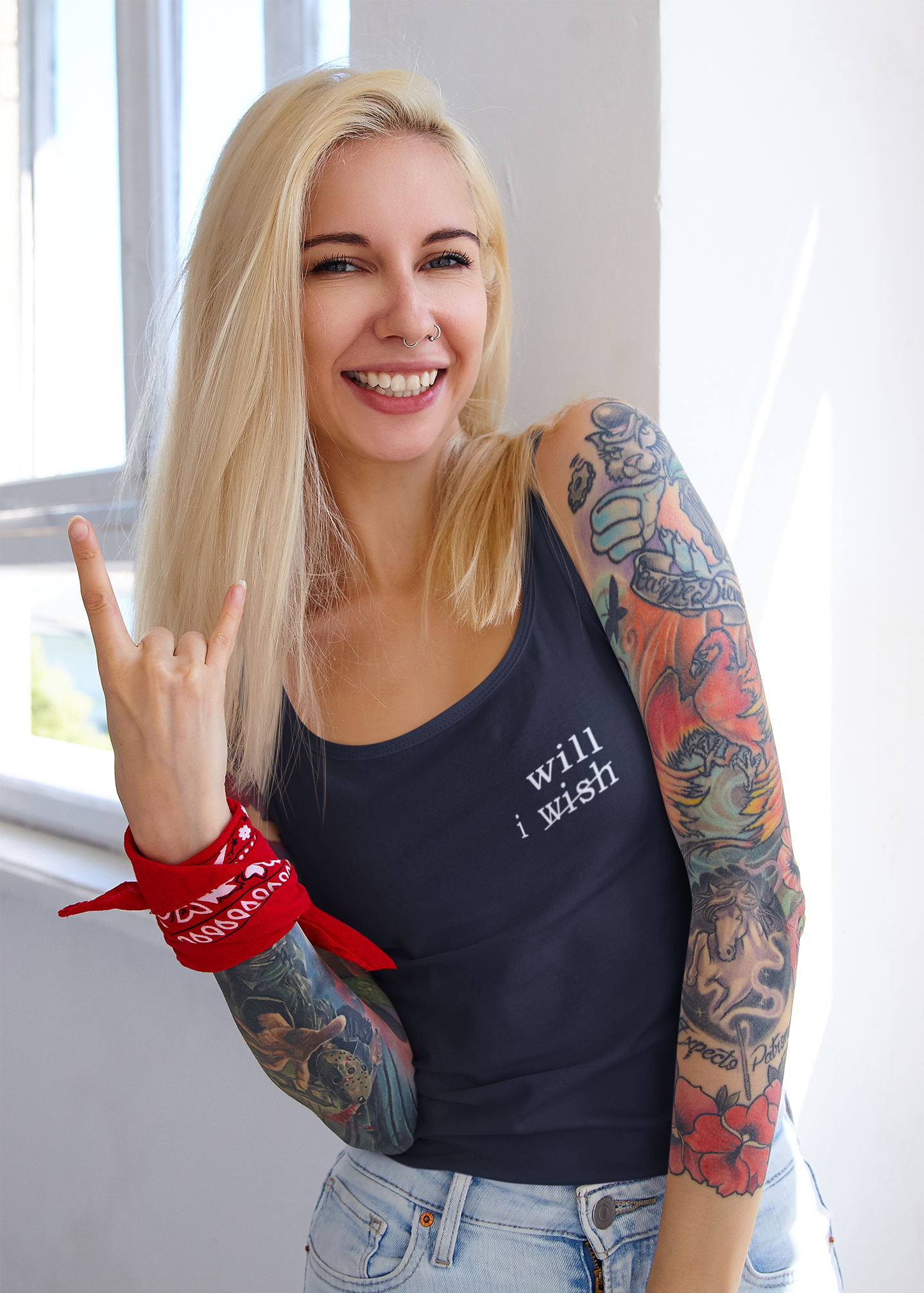 I Wish Minimals Women Tank Top- FunkyTeesClub