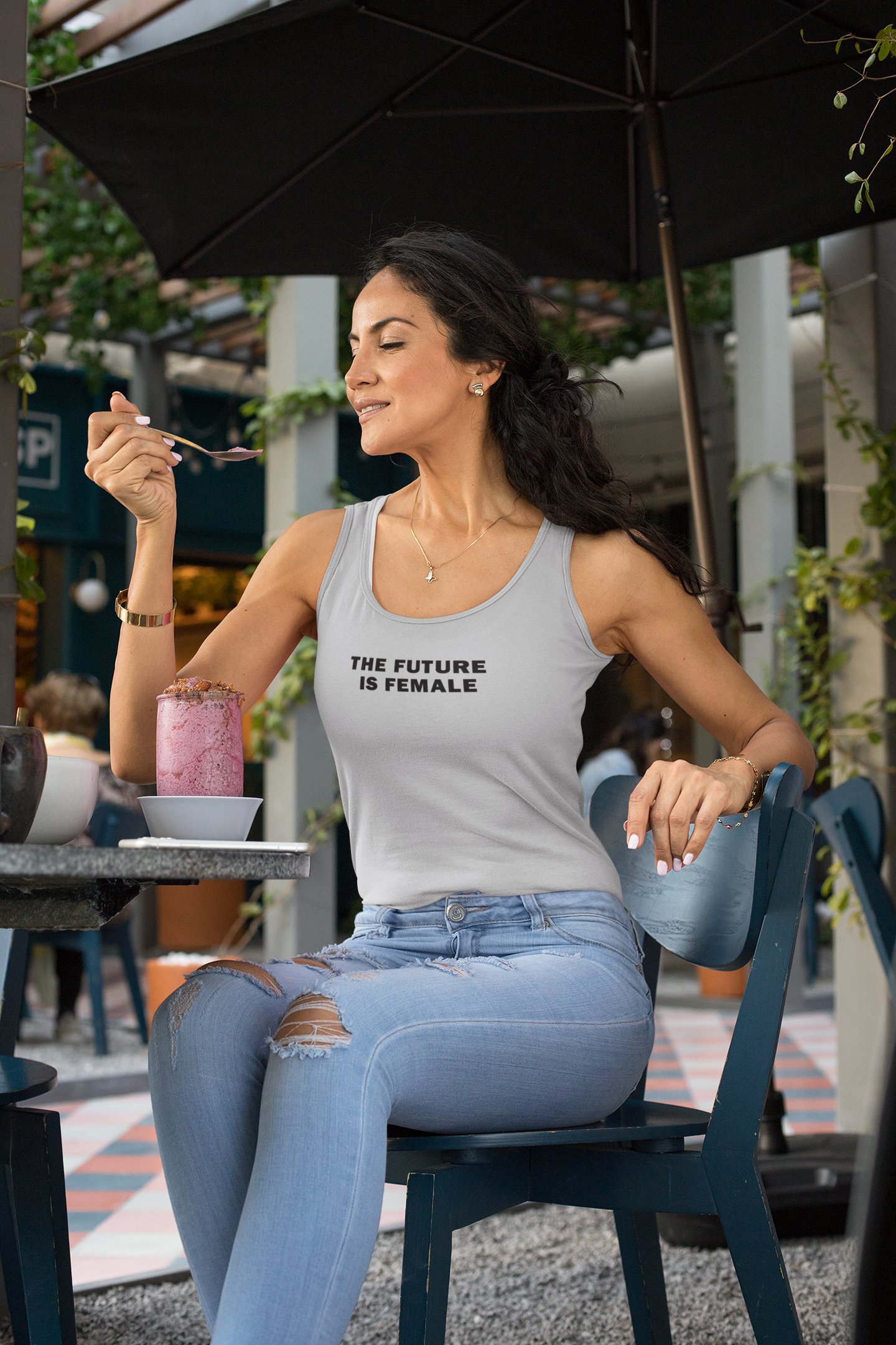 The Future Is Female Minimals Women Tank Top- FunkyTeesClub