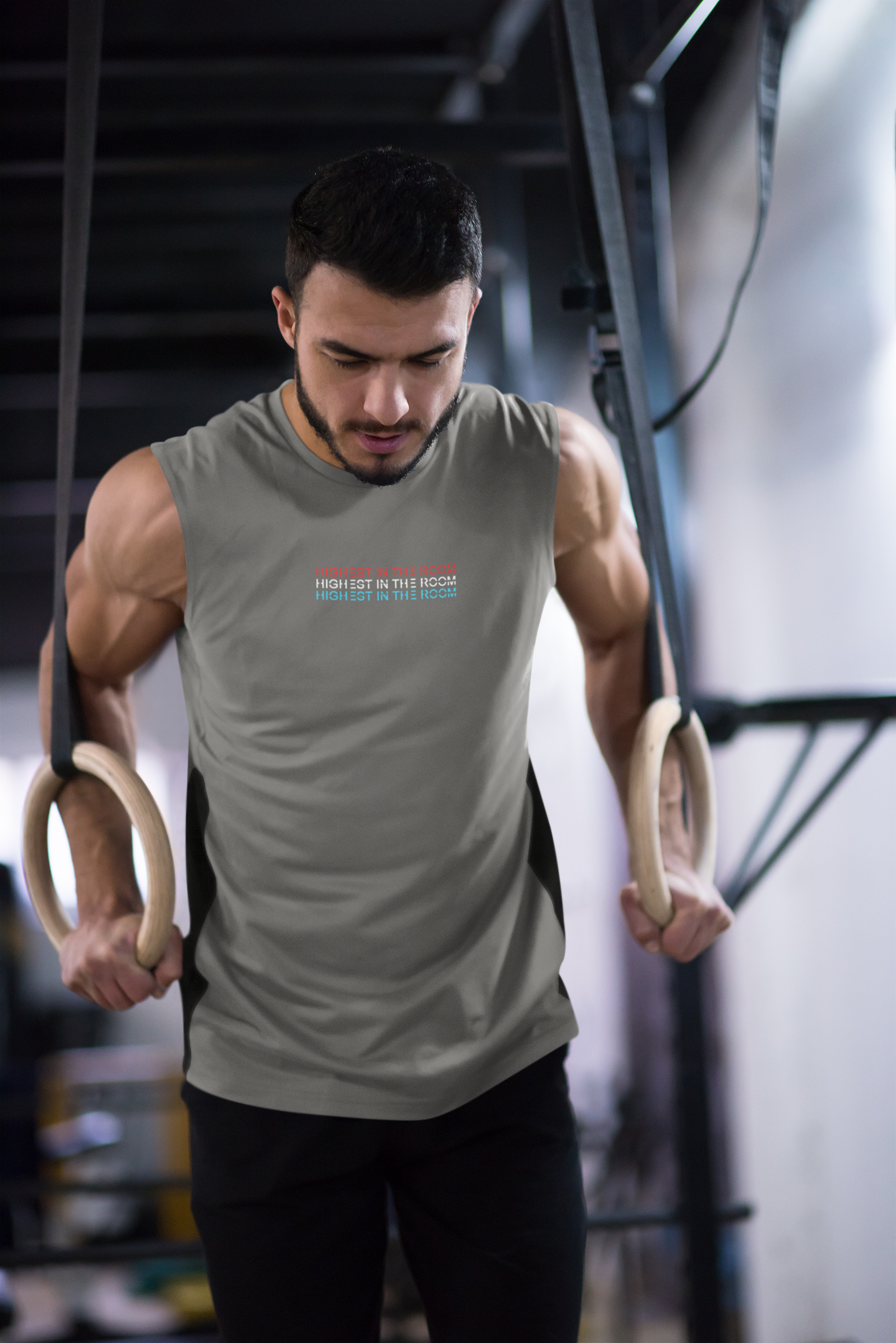 Highest In The Room Minimal Men Sleeveless T-Shirts-FunkyTeesClub