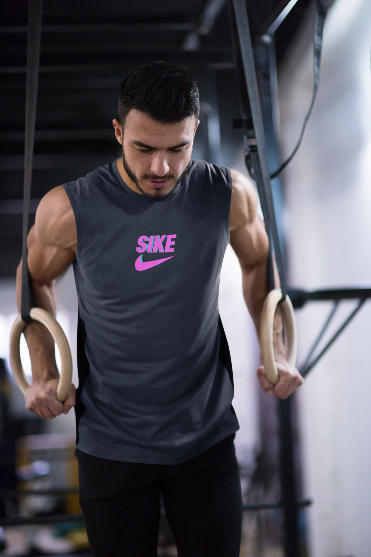 Sike Minimal Men Sleeveless T-Shirts-FunkyTeesClub