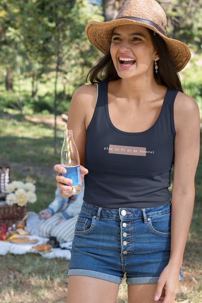 Play Lofi At My Funeral Minimals Women Tank Top- FunkyTeesClub