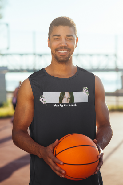 High By The Beach Minimal Men Gym Vest-FunkyTeesClub