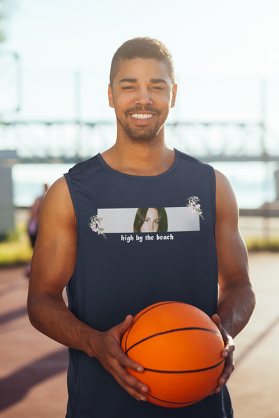 High By The Beach Minimal Men Gym Vest-FunkyTeesClub