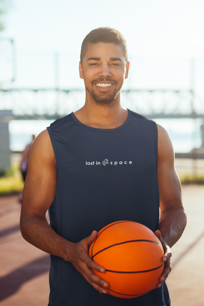 Lost In Space Minimal Men Sleeveless T-Shirts-FunkyTeesClub