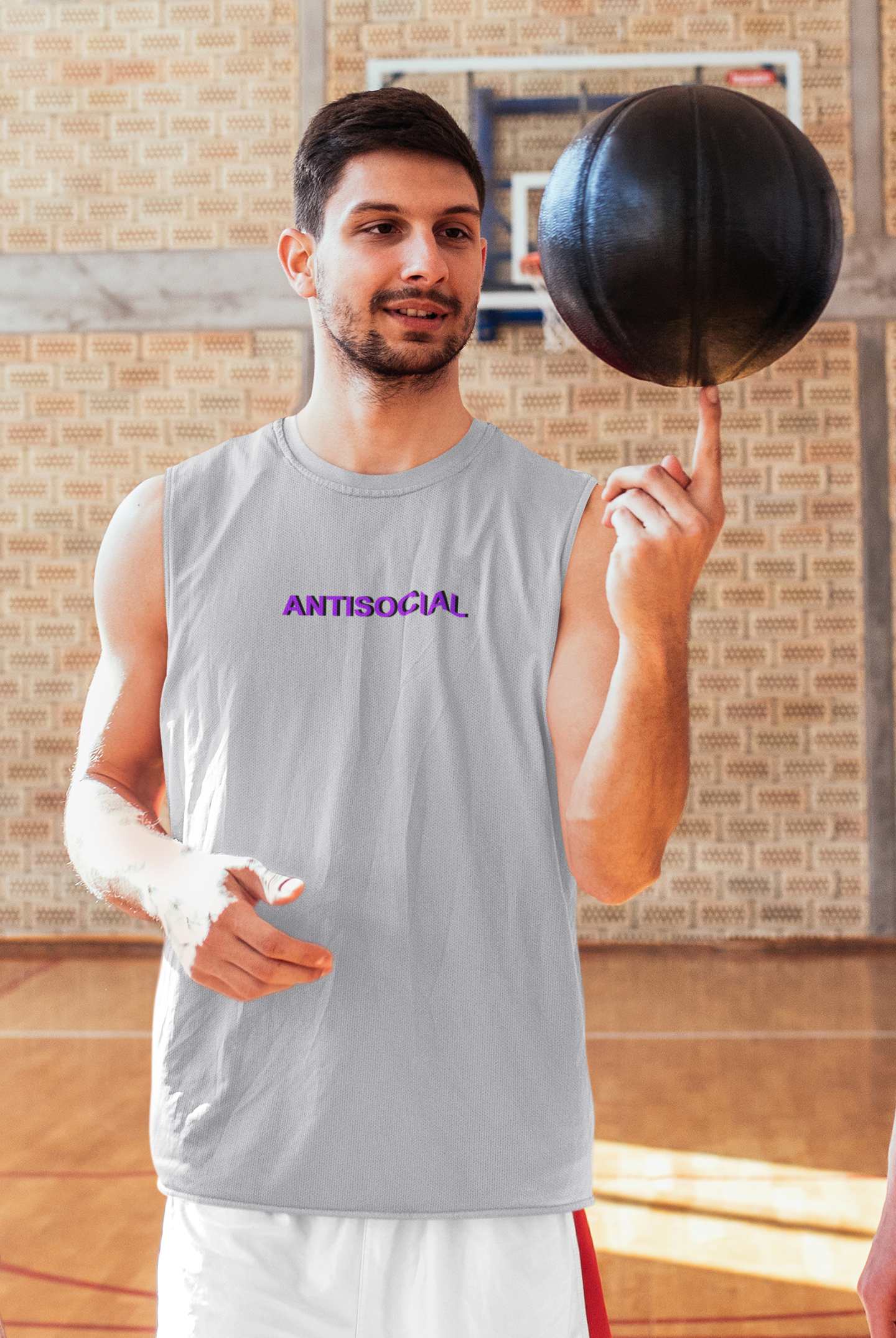 Antisocial Minimal Men Sleeveless T-Shirts-FunkyTeesClub