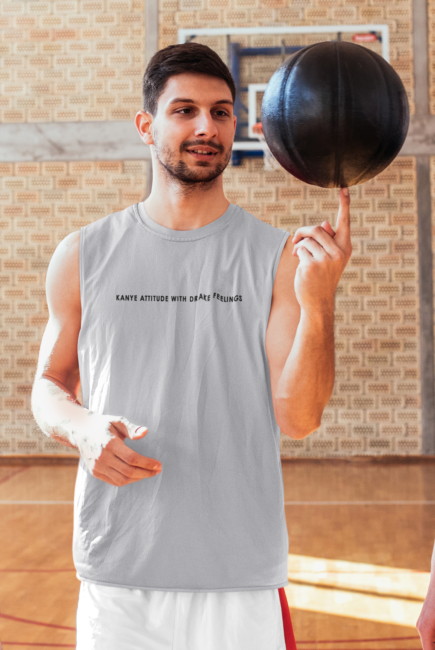 Kanye Attitude Minimal Men Gym Vest-FunkyTeesClub