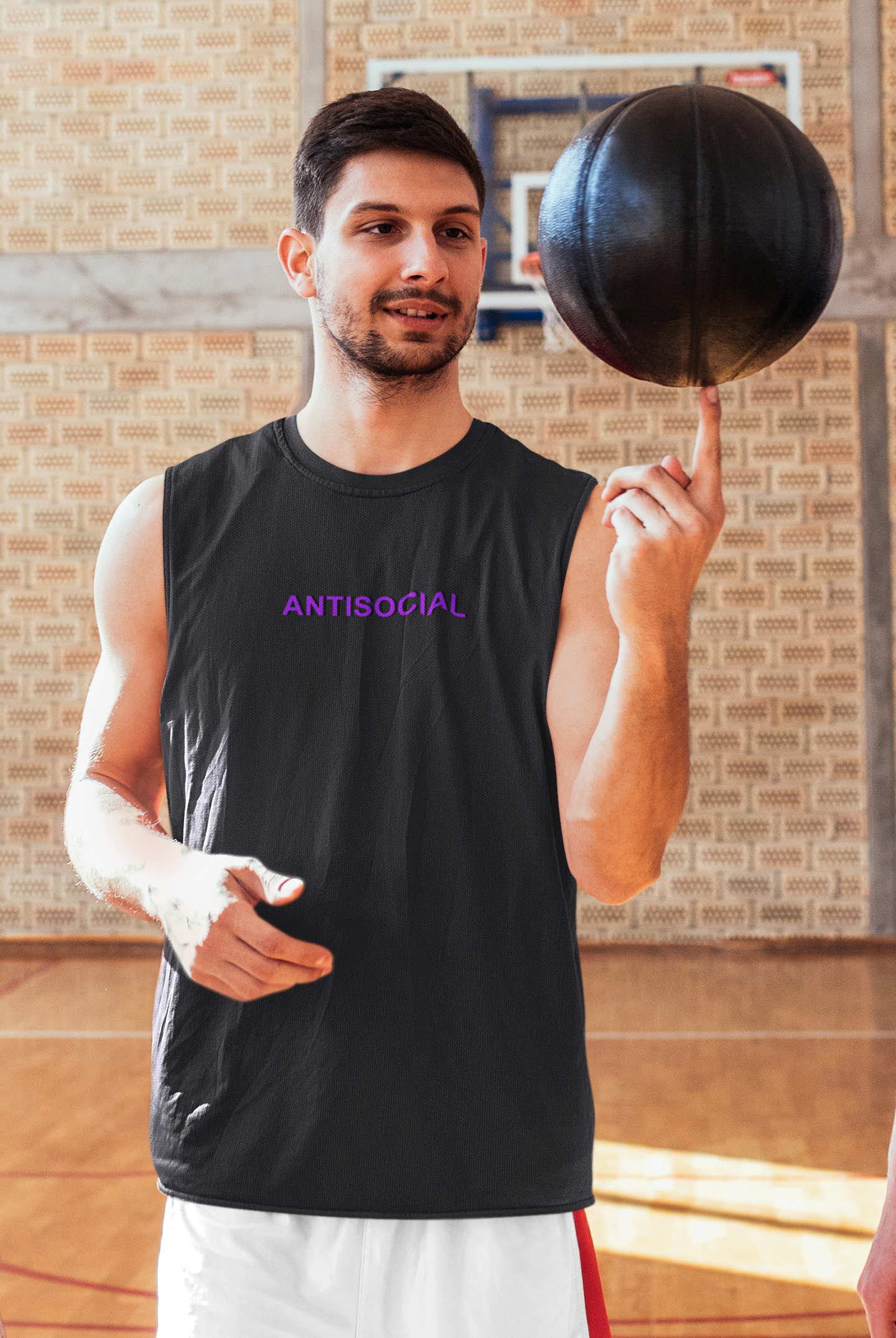 Antisocial Minimal Men Sleeveless T-Shirts-FunkyTeesClub