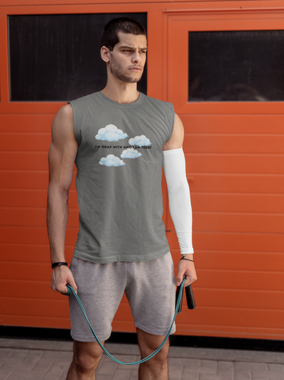 Its Okay Who I am Today Minimal Men Gym Vest-FunkyTeesClub