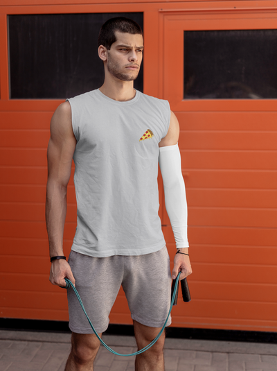 Pizza Minimal Men Gym Vest-FunkyTeesClub