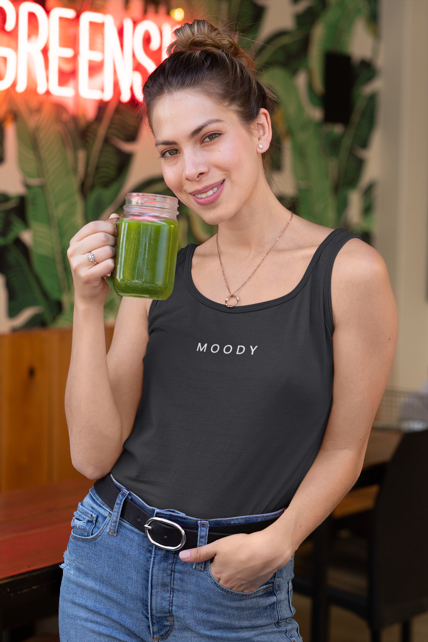Moody Minimals Women Tank Top- FunkyTeesClub