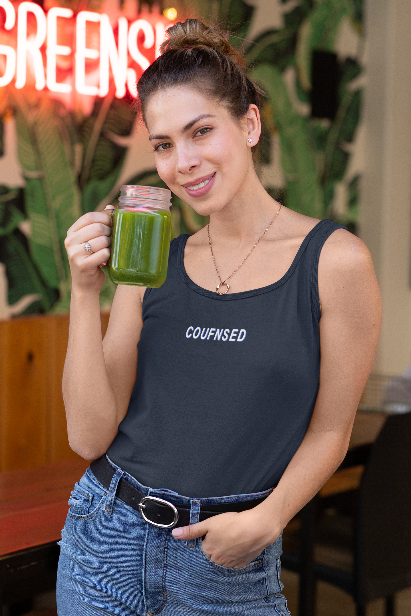 Counfuse Minimals Women Tank Top- FunkyTeesClub