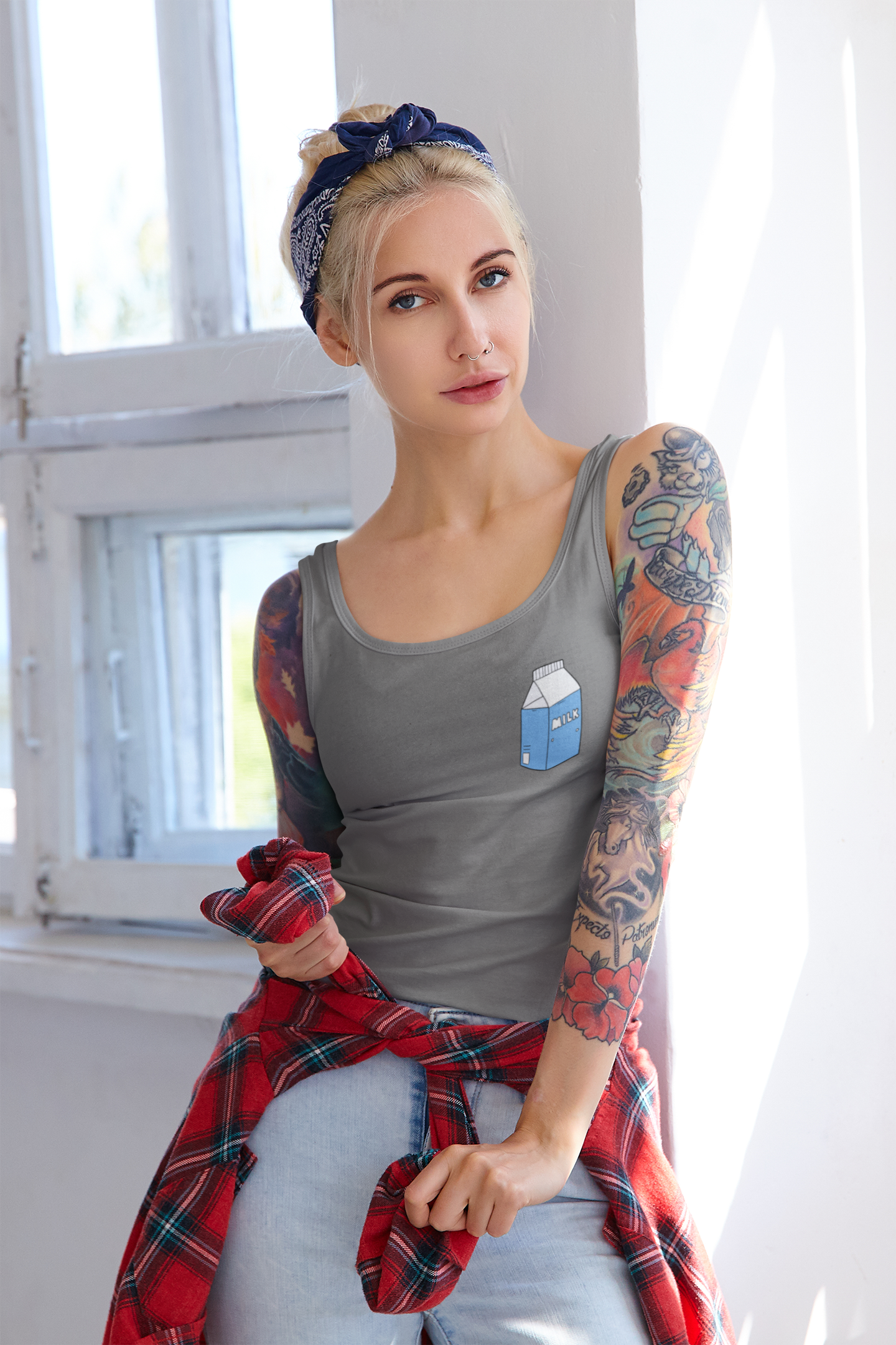 Milk Minimals Women Tank Top- FunkyTeesClub