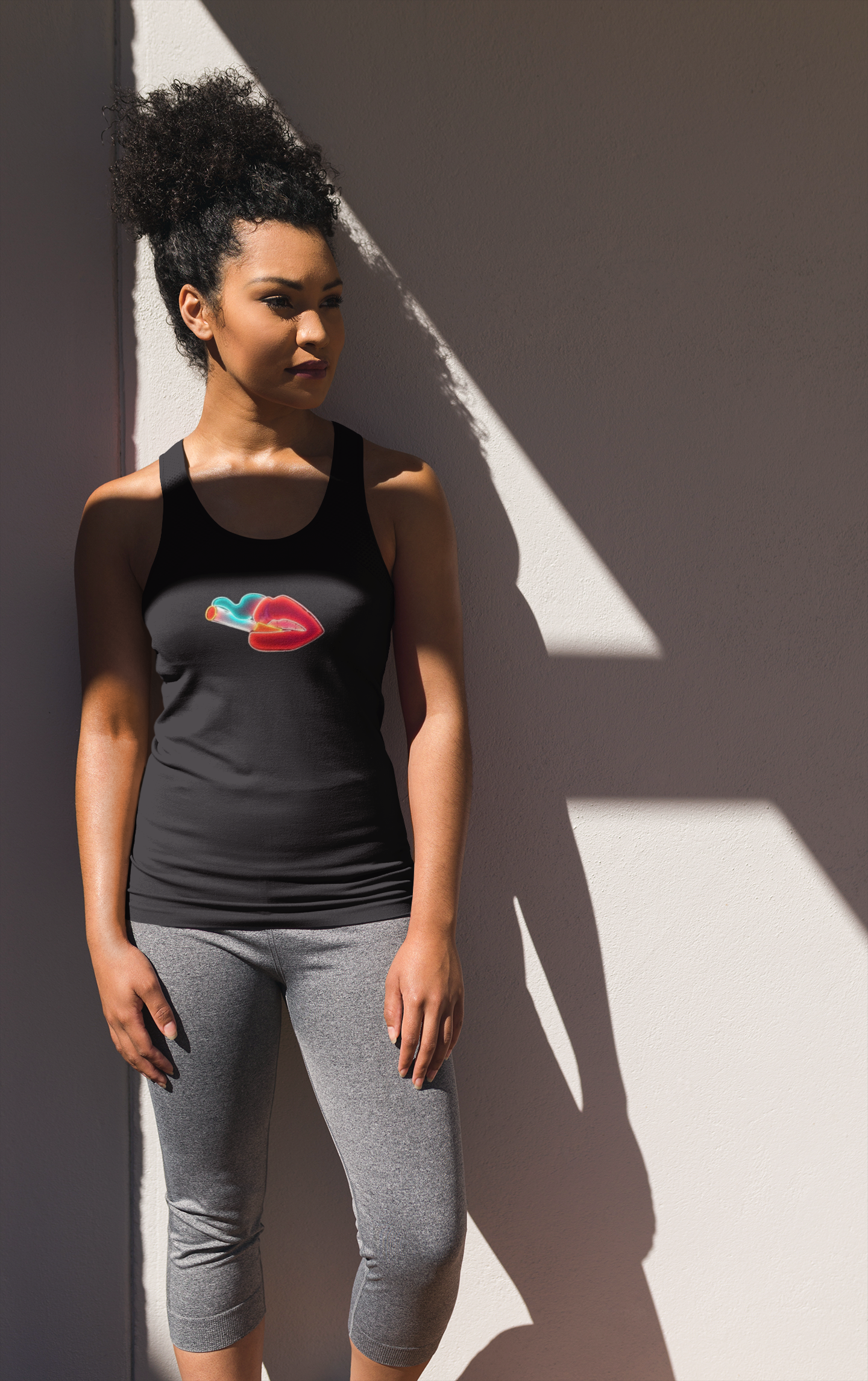 Smokey Lips Minimals Women Tank Top- FunkyTeesClub