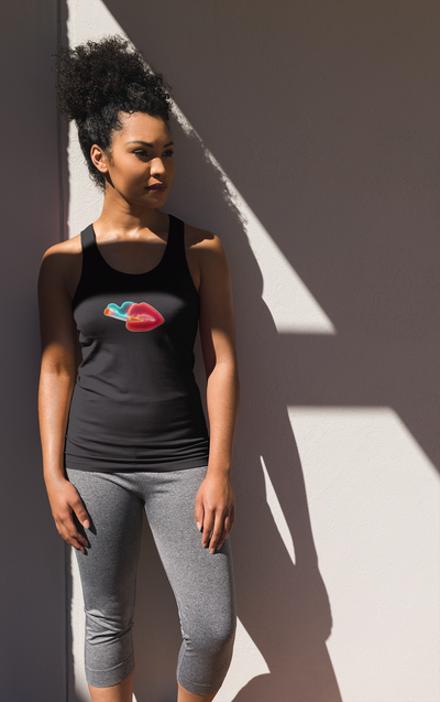 Smokey Lips Minimals Women Tank Top- FunkyTeesClub