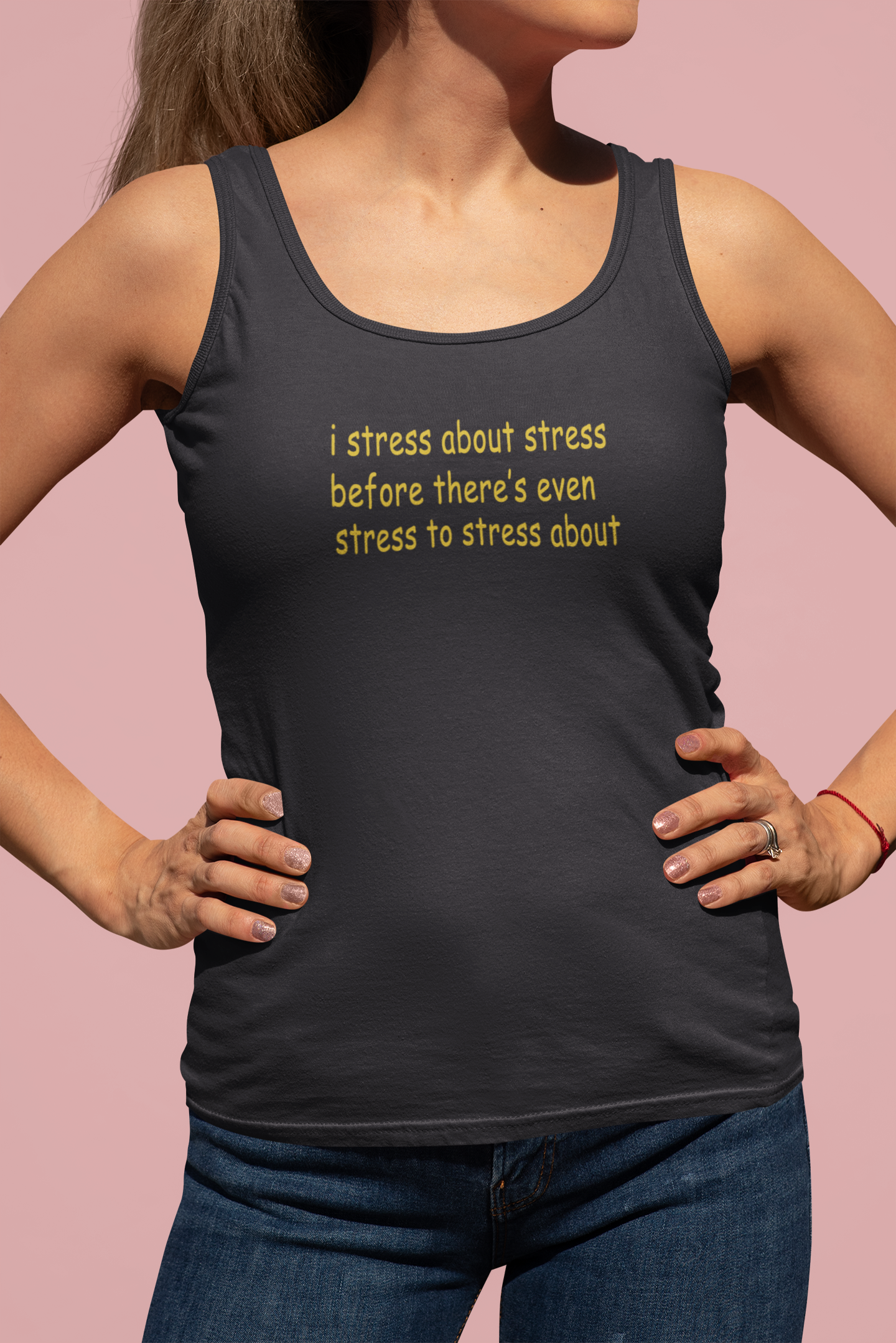 I Stress Minimals Women Tank Top- FunkyTeesClub