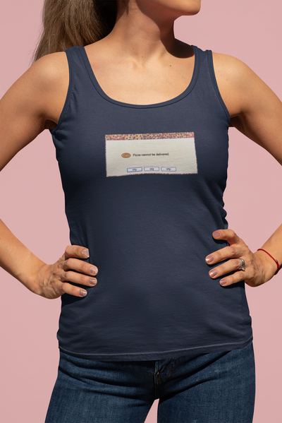 Pizza Canot Be Delivered Minimals Women Tank Top- FunkyTeesClub