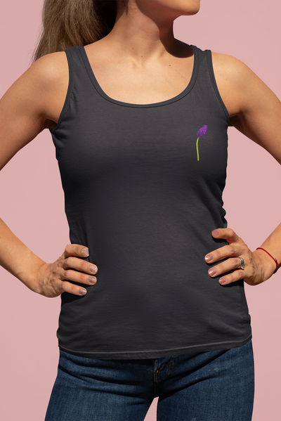 Lavendar Sprg Minimals Women Tank Top- FunkyTeesClub