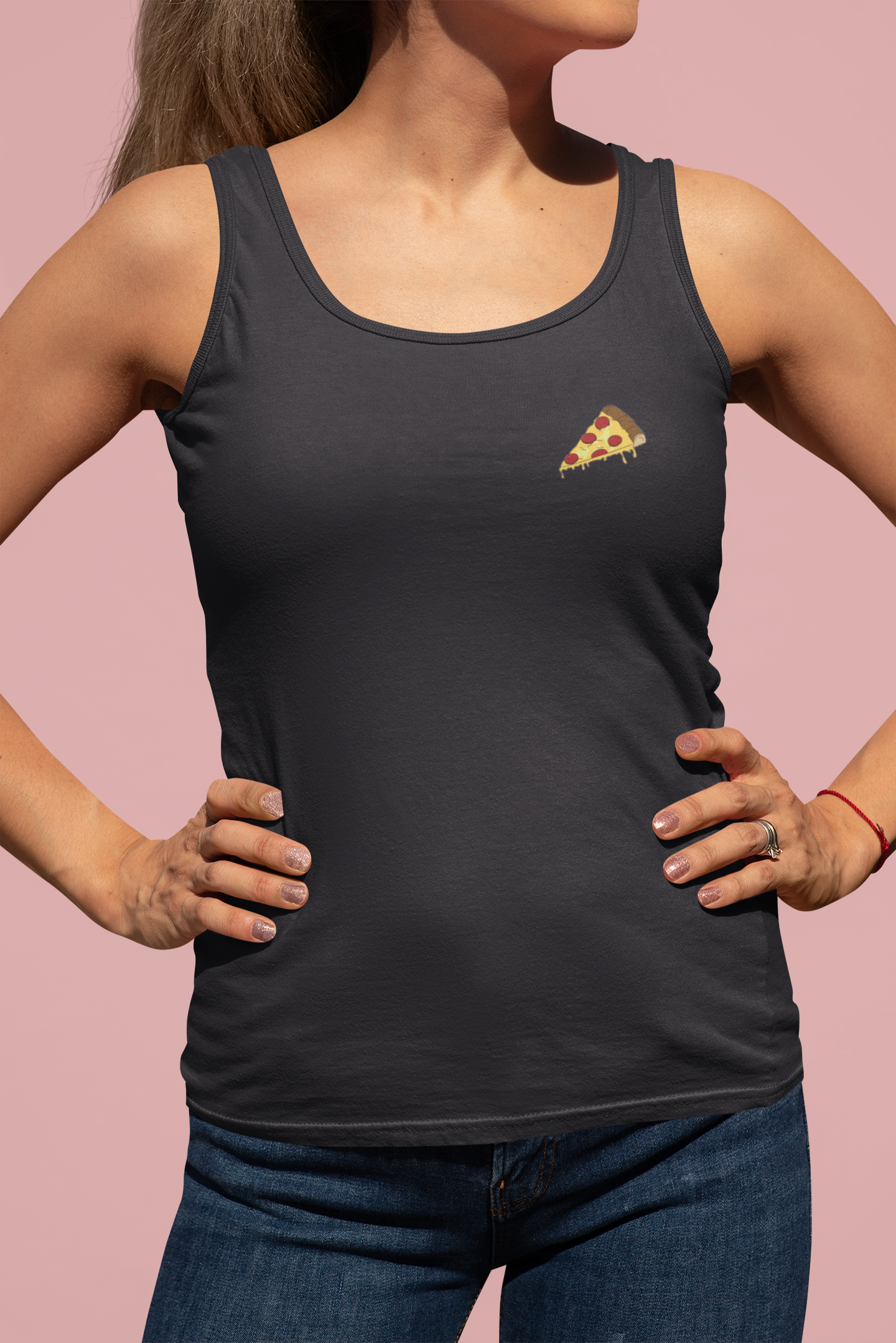 Pizza Minimals Women Tank Top- FunkyTeesClub