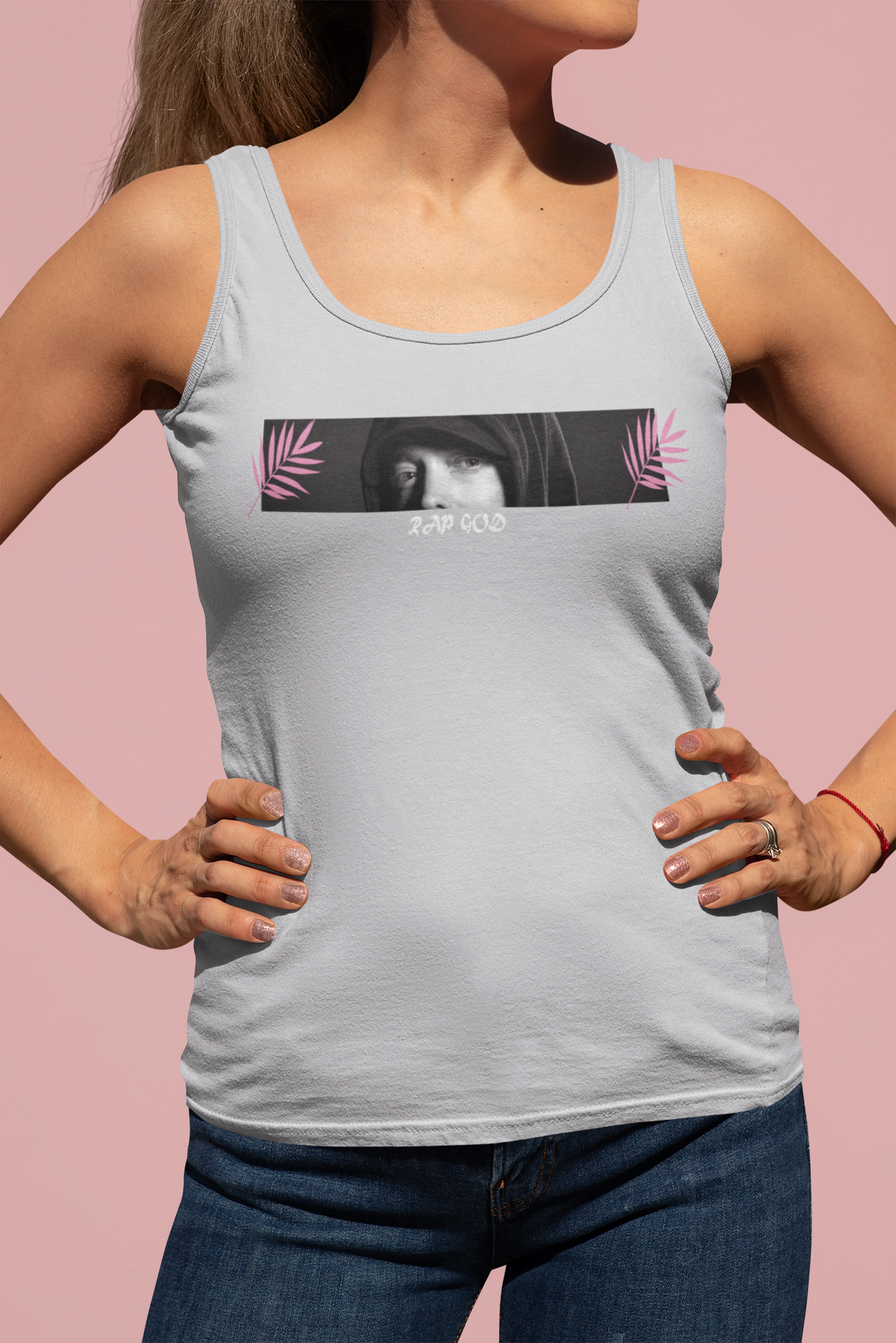 Rap God Minimals Women Tank Top- FunkyTeesClub