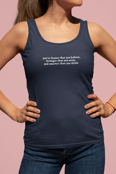 Youre Braver Minimals Women Tank Top- FunkyTeesClub
