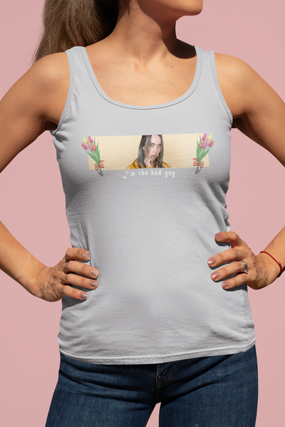 I Am The Bad Guy Minimals Women Tank Top- FunkyTeesClub
