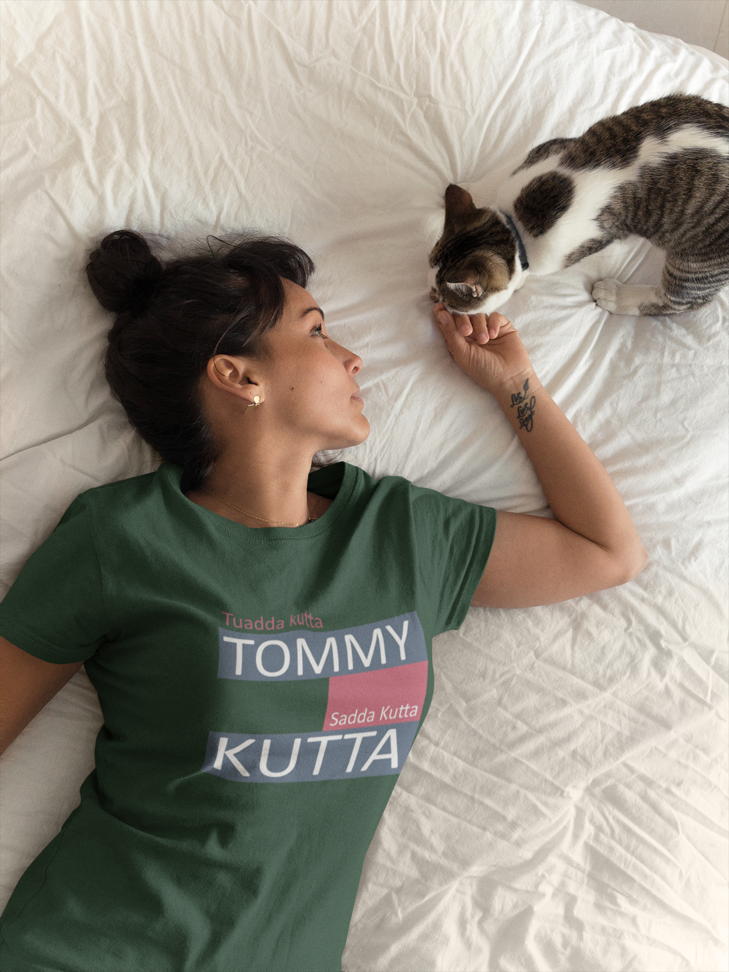 Tommy Kutta Desi Women Half Sleeves T-shirt- FunkyTeesClub