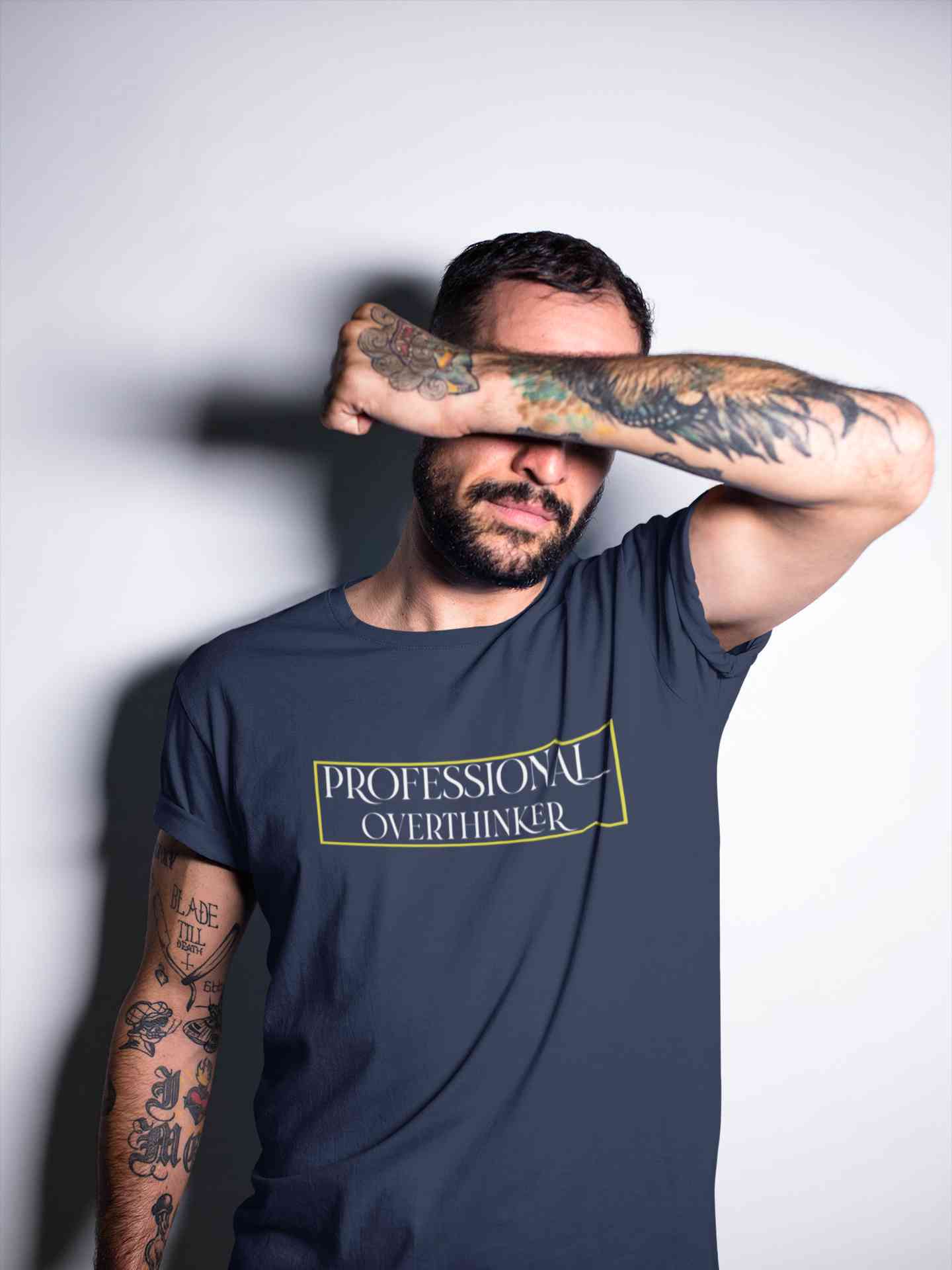 Professional Overthinker Mens Half Sleeves T-shirt- FunkyTeesClub