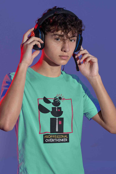 Professional Overthinker Mens Half Sleeves T-shirt- FunkyTeesClub