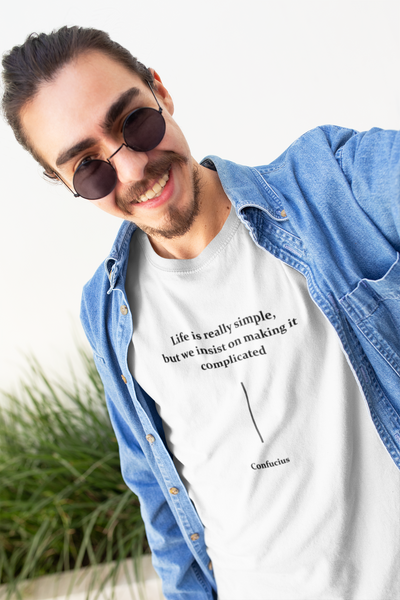 Life Is Really Simple Quotes Mens Half Sleeves T-shirt- FunkyTeesClub