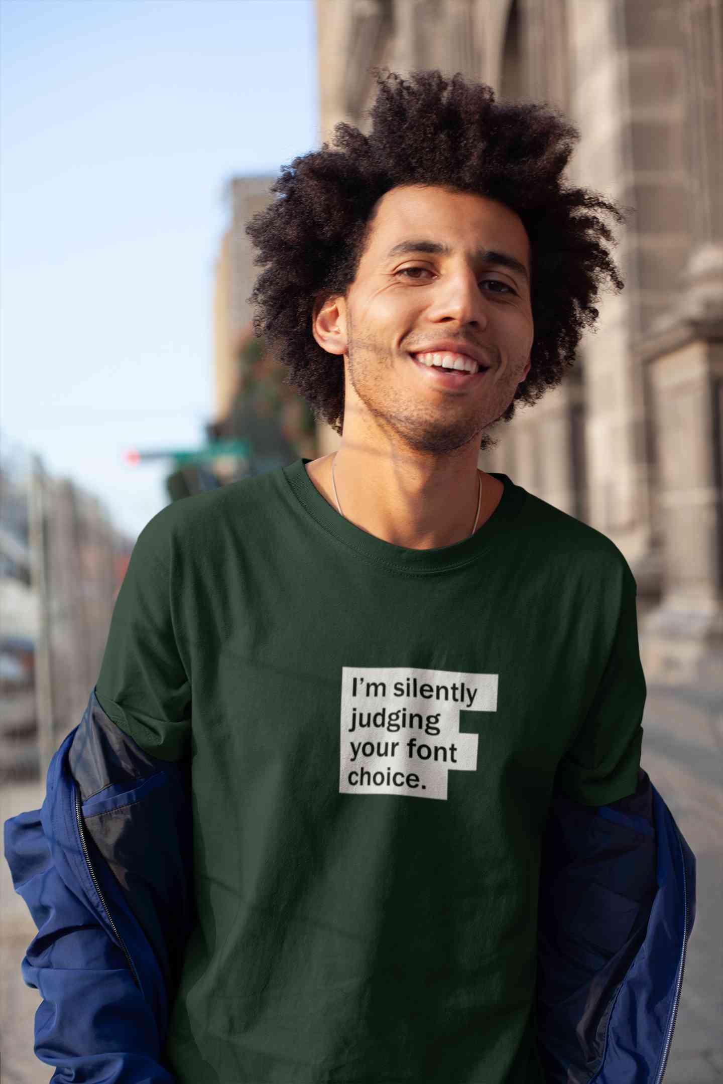 Font Choice Mens Half Sleeves T-shirt- FunkyTeesClub