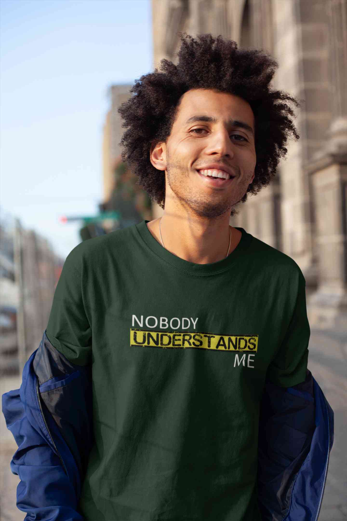 Nobody Understands Me Mens Half Sleeves T-shirt- FunkyTeesClub