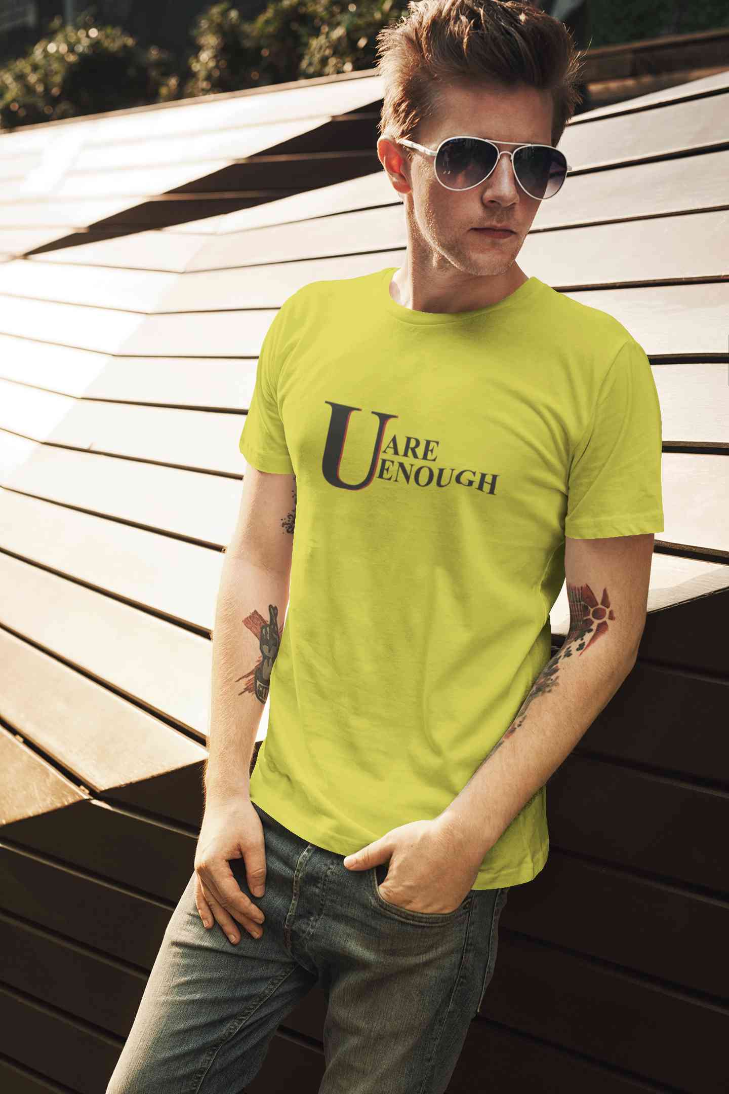 You Are Enough Mens Half Sleeves T-shirt- FunkyTeesClub