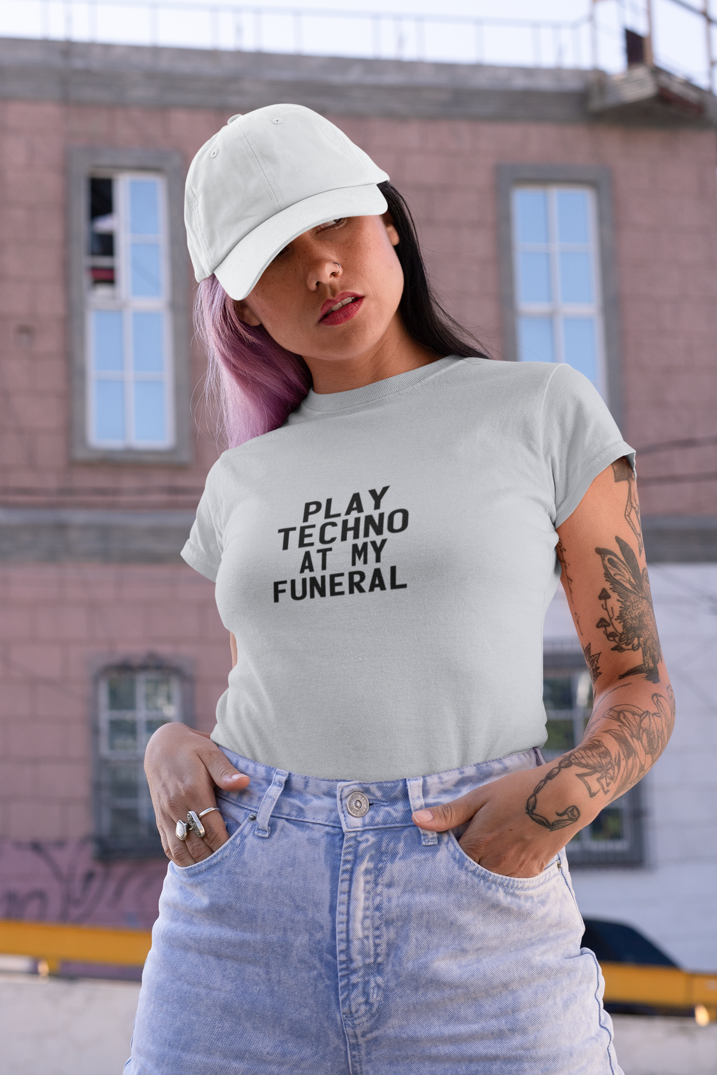 Play Techno At My Funeral Women Half Sleeves T-shirt- FunkyTeesClub