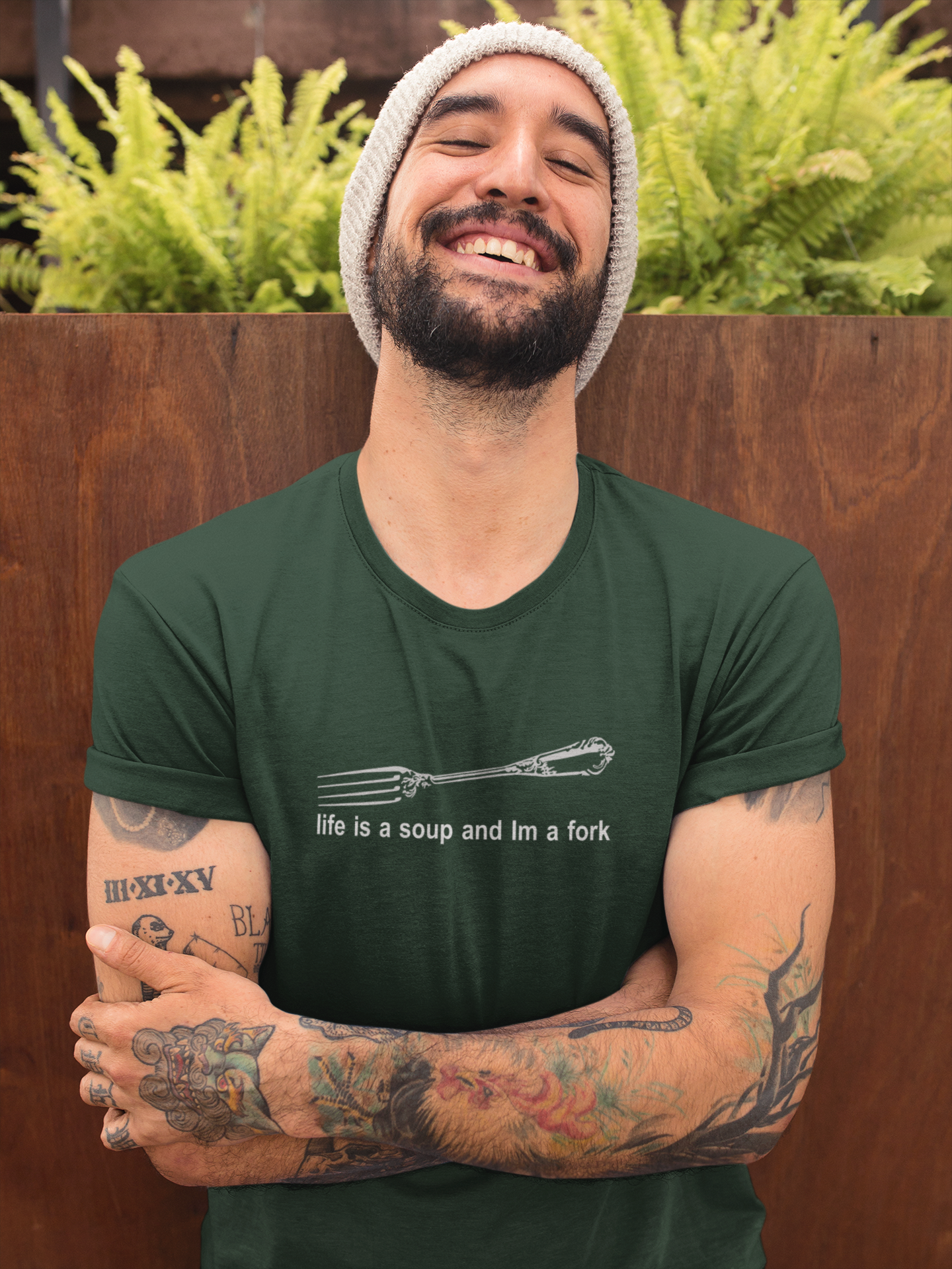 Life Is A Soup And Im Fork Mens Half Sleeves T-shirt- FunkyTeesClub