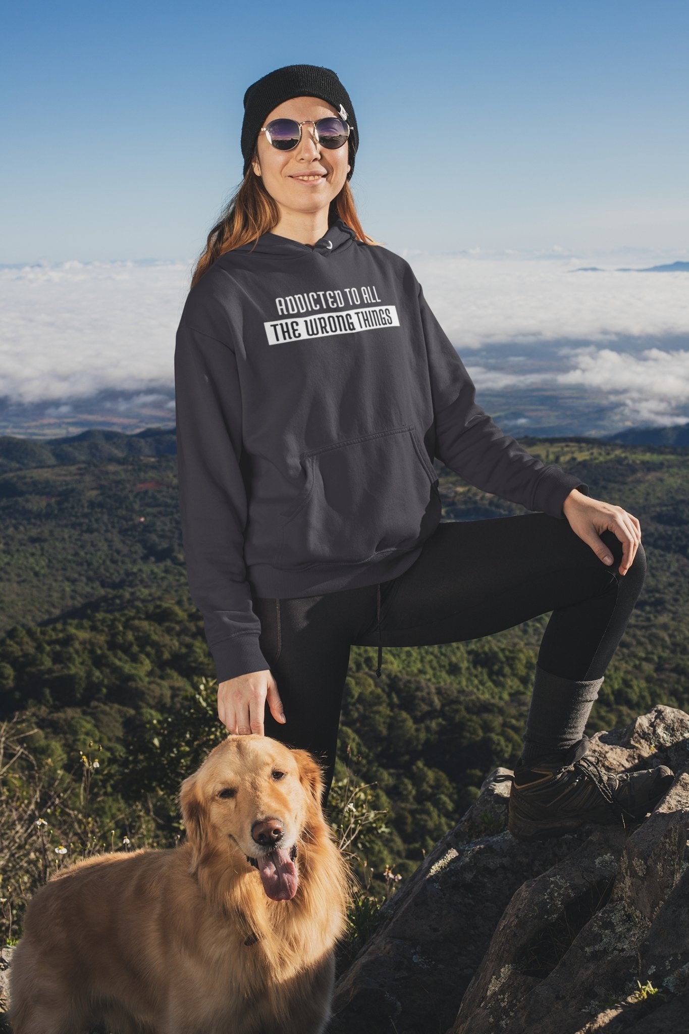 The Wrong Things Typography Hoodies for Women-FunkyTeesClub - Funky Tees Club