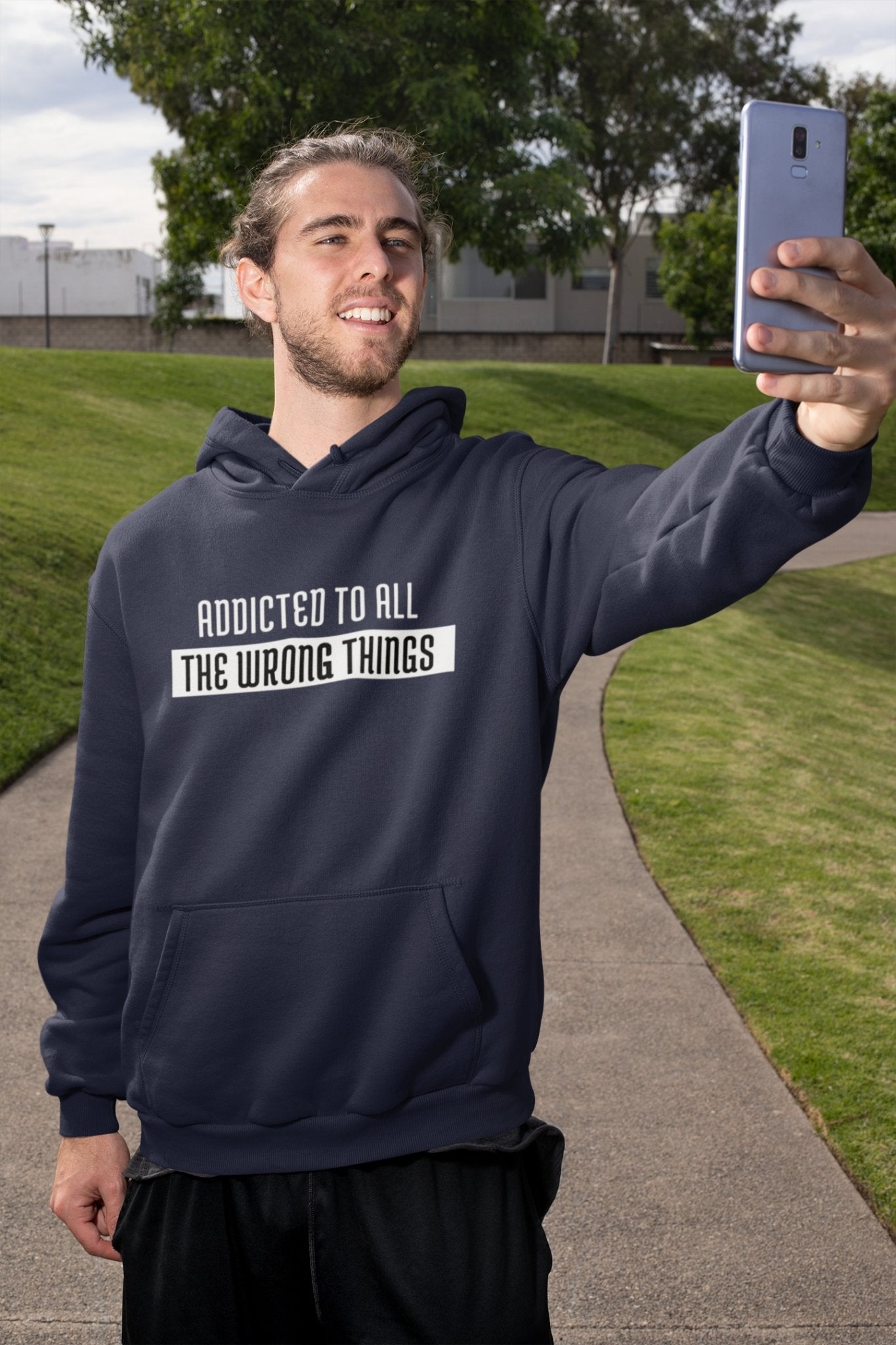 The Wrong Things Typography Men Hoodies-FunkyTeesClub - Funky Tees Club