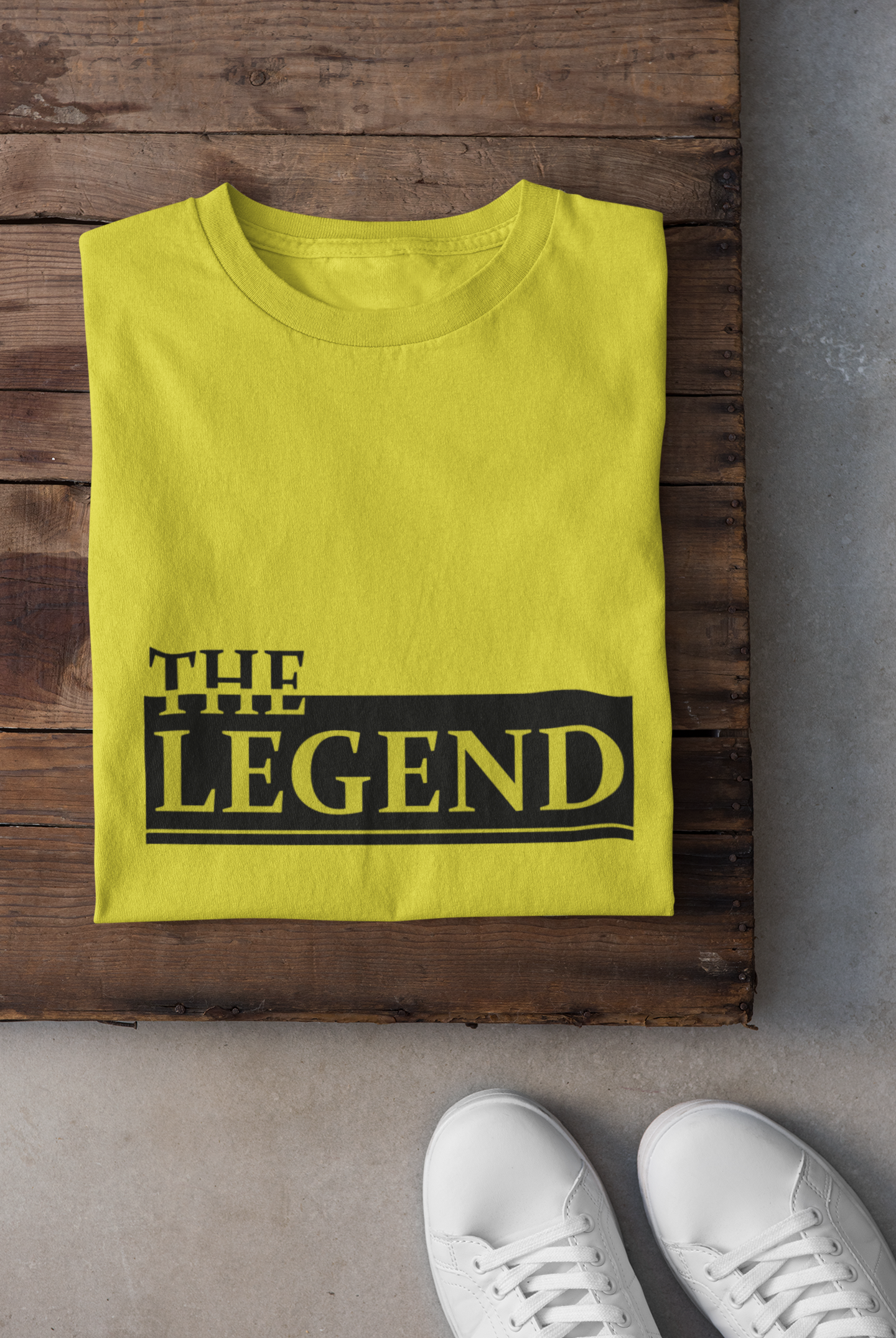 The Legend Mother And Son Yellow Matching T-Shirt- FunkyTeesClub
