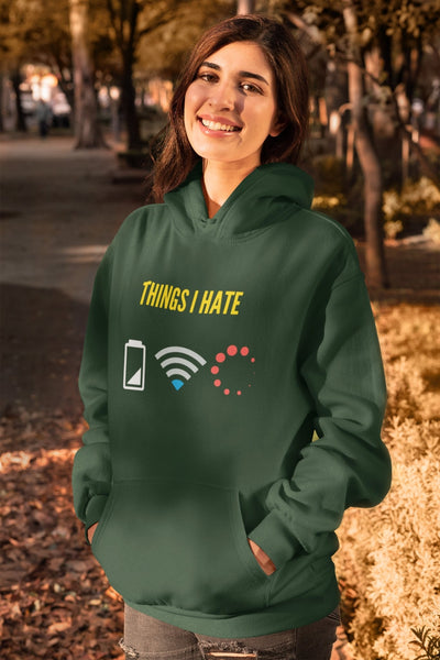 Things I hate Geek Hoodies for Women-FunkyTeesClub - Funky Tees Club