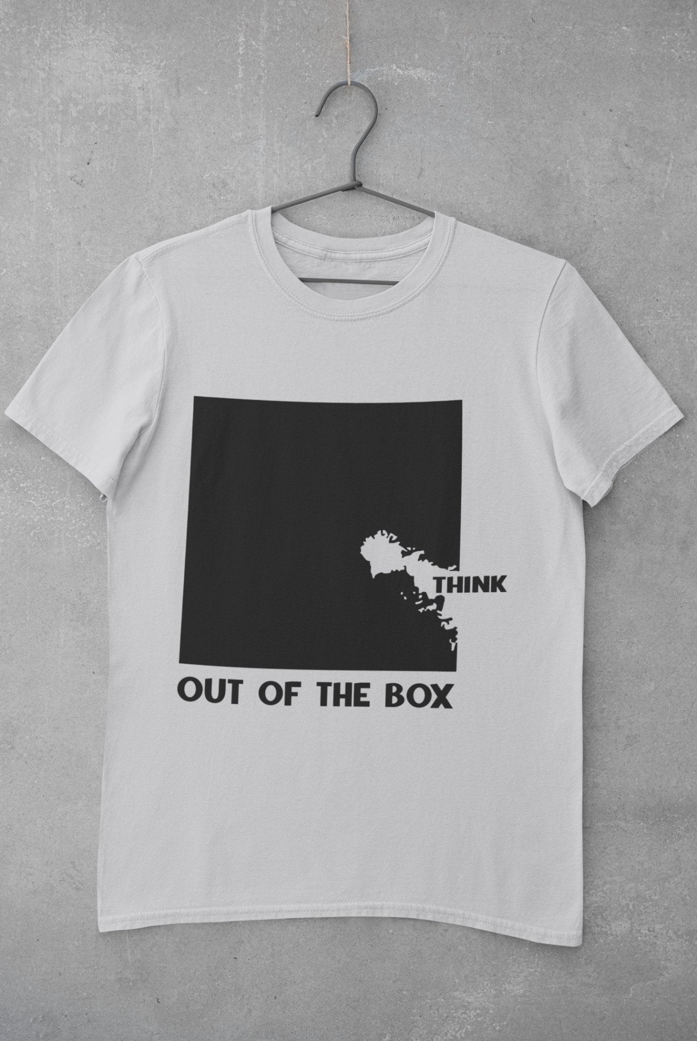 Think Out Of The Box Typography Women Half Sleeves T-shirt- FunkyTeesClub - Funky Tees Club