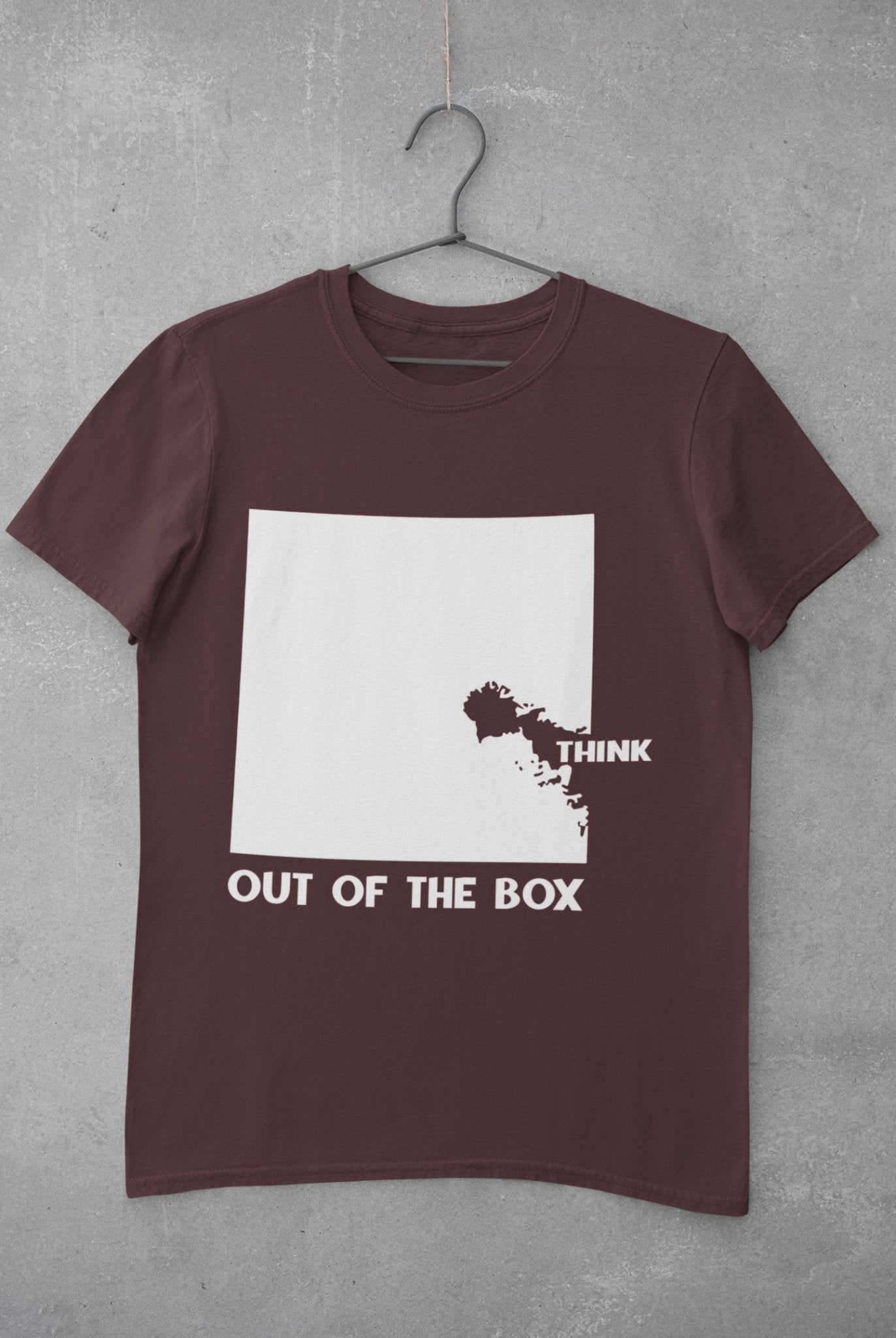 Think Out Of The Box Typography Women Half Sleeves T-shirt- FunkyTeesClub - Funky Tees Club
