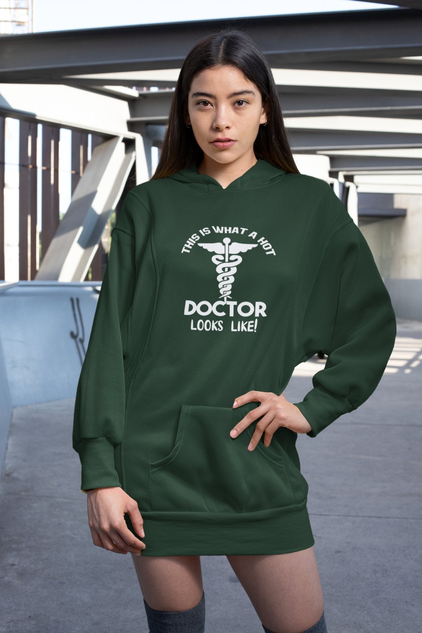 This Is What A Hot Doctor Looks Like Hoodies for Women-FunkyTeesClub - Funky Tees Club