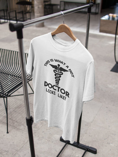 This Is What A Hot Doctor Looks Like Women Half Sleeves T-shirt- FunkyTeesClub - Funky Tees Club