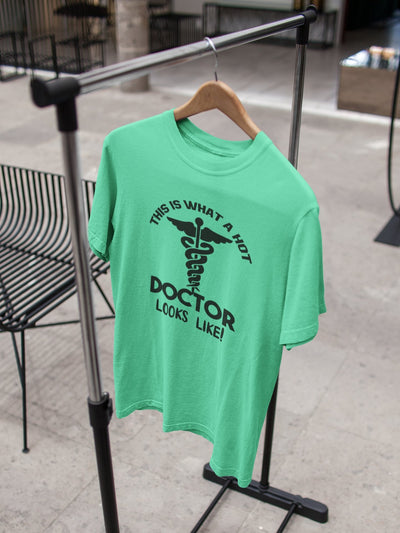 This Is What A Hot Doctor Looks Like Women Half Sleeves T-shirt- FunkyTeesClub - Funky Tees Club