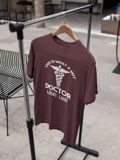 This Is What A Hot Doctor Looks Like Women Half Sleeves T-shirt- FunkyTeesClub - Funky Tees Club