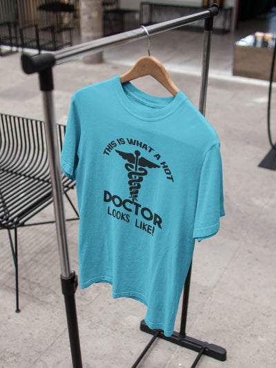 This Is What A Hot Doctor Looks Like Women Half Sleeves T-shirt- FunkyTeesClub - Funky Tees Club