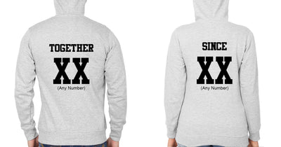 Together since Couple Hoodie-FunkyTees - Funky Tees Club